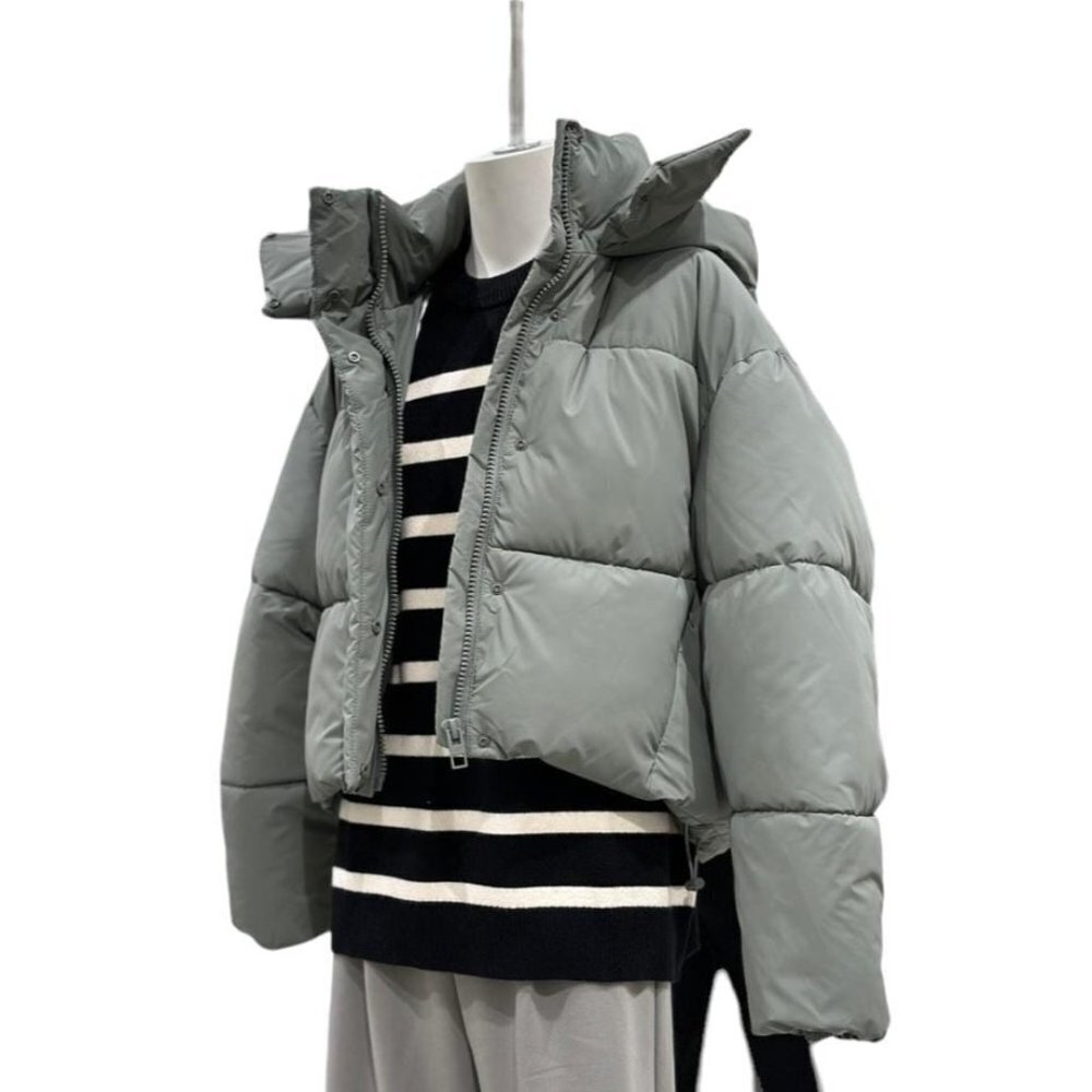 Zara Padding Rubberized Padding Jumper Review GRE… - image 3